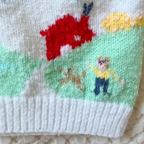 Vintage Hand knit Sweater | Size 12-18 months - Picture 3 of 3